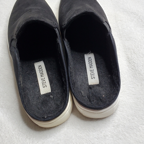 Steve Madden Zima Black Suede Slip On Sneakers - Picture 10 of 12